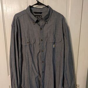 Carhartt Blue Button-Up Shirt